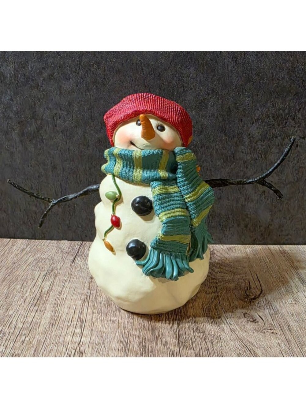 Vintage Hallmark Jan Karon MOE Mitford Snowman 5"  Figurine Christmas 2001